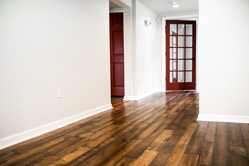 How to transition between store two different wood floors